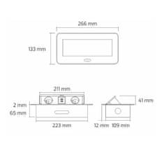 Design Light výklopný elektrický rozvod Kombi Blok, 230V/USB A/USB C (10DL2FR2UAL)