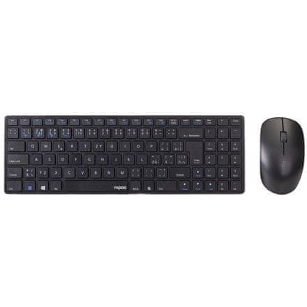 Rapoo Set klávesnice s myší 9300M, CZ/ SK layout - černá