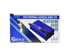 GEKO Měnič napětí 12/230V 500W/1000W, čistá sinusovka G17012