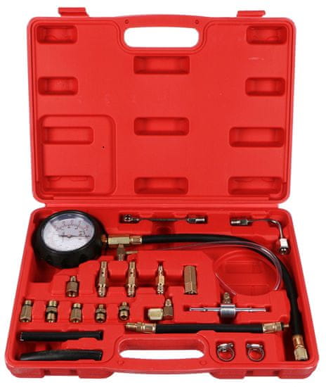 SIXTOL Sada pro testování tlaku benzínových motorů MECHANIC ENGINE TESTER 20, 0-10bar, 20ks SIXTO