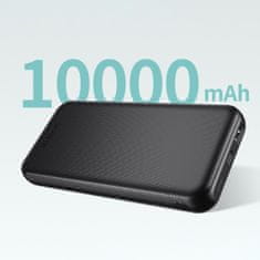 B627 Power Bank 10000mAh USB / USB C 18W QC PD, černý