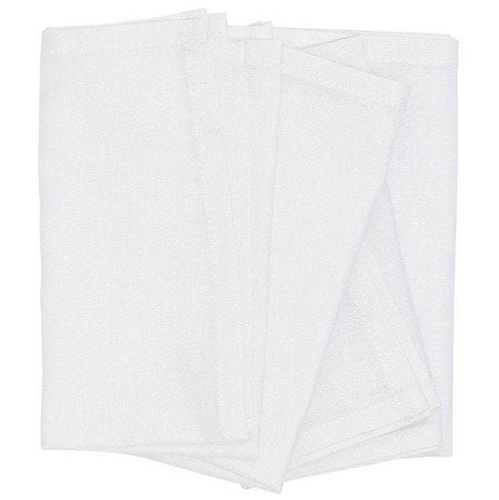 Today Látkové ubrousky UNI, bavlněné, bílá barva, 4 kusy, 40 x 40 cm