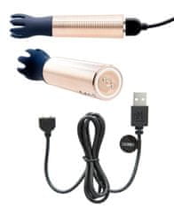 Pillow Talk Secrets Choices 6 Piece Mini Massager Set Navy Blue Rose Gold