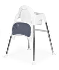 EcoToys Dětská jídelní židle 2v1 KOMBICHAIR bílá
