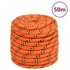 Vidaxl Lodní lano oranžové 16 mm 50 m polypropylen