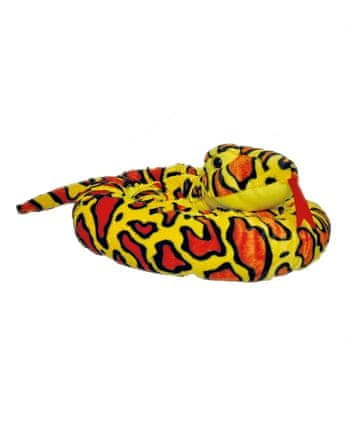 Hollywood Plyšový had oranžovo-žlutý skvrnitý - 300 cm