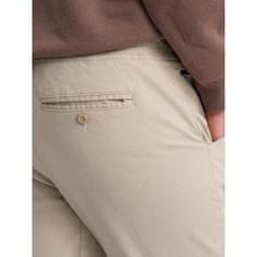 OMBRE Pánské látkové kalhoty JOGGERS V10 P885 béžové MDN14803 L