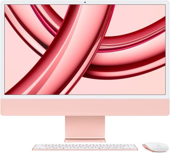 Apple iMac 24" 4,5K Retina /M3 8-core/8GB/256GB SSD/10-core GPU, růžová (MQRT3SL/A)