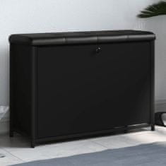 Vidaxl Botníková lavice s výklopnou zásuvkou černá 82 x 32 x 56 cm