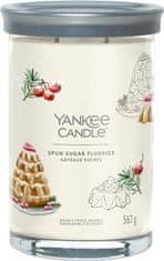 Yankee Candle Vonnásvíčka Signature Tumbler ve skle velká Spun Sugar Flurries 567g