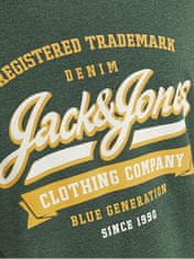 Jack&Jones Pánské triko JJELOGO Standard Fit 12246690 Dark Green (Velikost S)