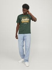 Jack&Jones Pánské triko JJELOGO Standard Fit 12246690 Dark Green (Velikost S)