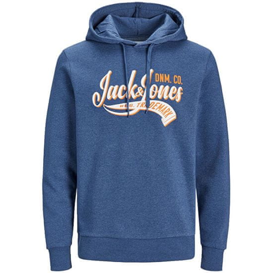 Jack&Jones Plus Pánská mikina JJELOGO Regular Fit 12236803 Ensign Blue