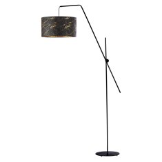 LYSNE.PL Elegantní stojací lampa s mramorovým stínidlem BILBAO MARBLE, černá