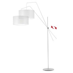 LYSNE.PL Elegantní stojací lampa s mramorovým stínidlem BILBAO MARBLE, černá