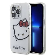 HELLO KITTY silikonový obal na iPhone 15 PRO 6.1" White IML Head Logo