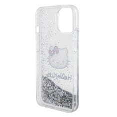 HELLO KITTY silikonový obal na iPhone 15 6.1" Liquid Glitter Electroplating Head Logo