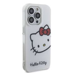 HELLO KITTY silikonový obal na iPhone 15 PRO 6.1" White IML Head Logo