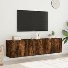 Vidaxl TV skříňky nástěnné 2 ks kouřový dub 80 x 30 x 41 cm