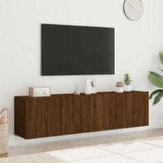 Vidaxl TV skříňky nástěnné 2 ks hnědý dub 80 x 30 x 41 cm