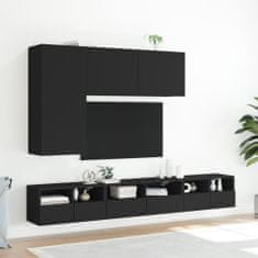 Vidaxl Nástěnná TV skříňka černá 60 x 30 x 30 cm kompozitní dřevo