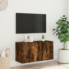 Vidaxl TV skříňka nástěnná kouřový dub 80 x 30 x 41 cm