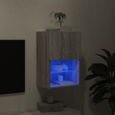 Vidaxl TV skříňka s LED osvětlením šedá sonoma 40,5 x 30 x 60 cm