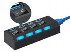 Verkgroup 06236 Mini USB Hub 3.0, 4 porty