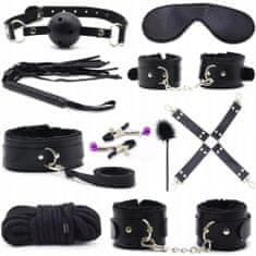 Verk 01646 Sada doplňků BDSM Bondage 10 ks černá