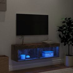 Vidaxl TV skříňka s LED osvětlením kouřový dub 100 x 30 x 30 cm