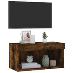 Greatstore TV skříňka s LED osvětlením kouřový dub 60 x 30 x 30 cm