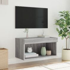 Vidaxl TV skříňka s LED osvětlením šedá sonoma 60 x 30 x 30 cm