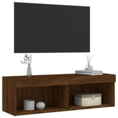 Vidaxl TV skříňka s LED osvětlením hnědý dub 100 x 30 x 30 cm