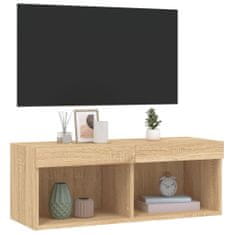 Vidaxl TV skříňka s LED osvětlením dub sonoma 80 x 30 x 30 cm