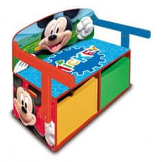 Arditex Dětský dřevěný nábytek 3v1 MICKEY MOUSE (Lavička, Box na hračky, Stolek), WD14006