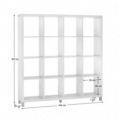 KONDELA Regál, bílá, Tofi 6 NEW