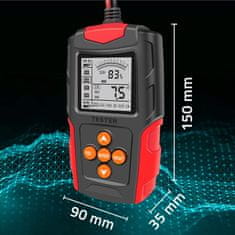 Qoltec Digitální tester baterií Qoltec s LCD displejem | 12V | 24V | 3Ah-200Ah