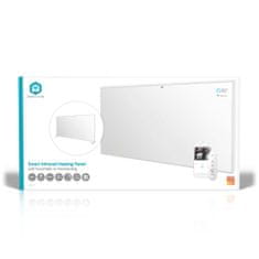 Nedis SmartLife chytrý WiFi infračervený topný panel, 700 W, dálkové ovládání, IP44, bílá (HTIP700WTW)