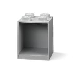 LEGO Storage Brick 4 závěsná police - šedá