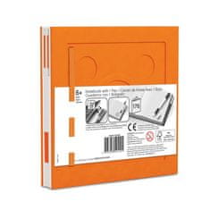 LEGO Stationery Zápisník s gelovým perem jako klipem - oranžový