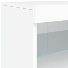 Vidaxl Příborník s LED osvětlením bílý 123 x 37 x 67 cm