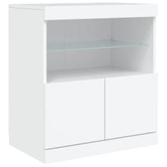 Vidaxl Příborník s LED osvětlením bílý 181,5 x 37 x 67 cm