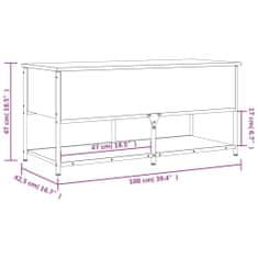 Vidaxl Úložná lavice hnědý dub 100 x 42,5 x 47 cm kompozitní dřevo