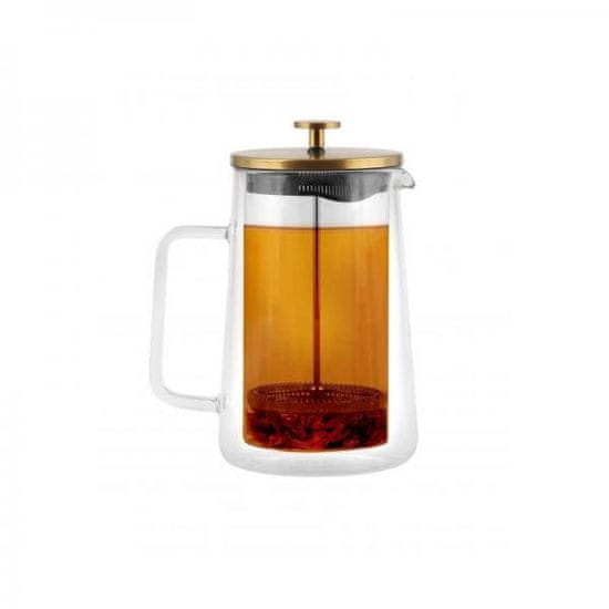 Vialli Design Konvice na čaj, kávu French Press dvoustěnná 1000ml, DIVA 9286