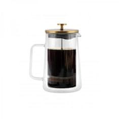 Vialli Design Konvice na čaj, kávu French Press dvoustěnná 1000ml, DIVA 9286 