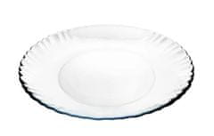 Galicja Mělký skleněný dezertní talíř bílý 19 cm