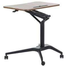 STEMA Výškově nastavitelný stůl SH-A10, černý rám, deska ořech, výška 73,5-104 cm, deska 72x48 cm.