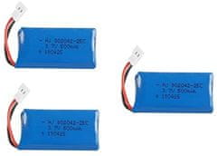 YUNIQUE GREEN-CLEAN 3 kus dobíjecí Lipo baterie 3.7V, 500mAh pro RC drony Kvadrokoptéry HUBSAN X4 H107L H107C H107D H107 V252 JXD 385