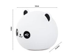 Verk 24079 Noční RGB lampička dotyková panda USB 1200mAh s dálkovým ovládáním