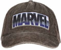 CurePink Baseballová kšiltovka Marvel: Vintage Wash Logo (nastavitelná)